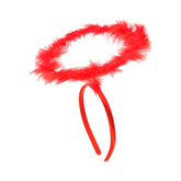 CINTILLO HALO PLUMA ROJO